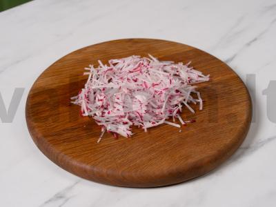 Daikon salotos su ridikėliais Žingsnis 3