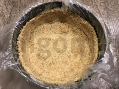 Sūrio pyragas su bananais ir varške be kepimo Žingsnis 5