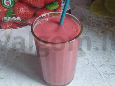 Braškių-bananų smūgis pagrindine nuotrauka