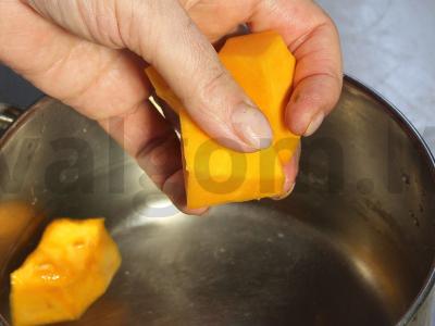 Pšenių košė su moliūgu pieno su razinomis Žingsnis 2