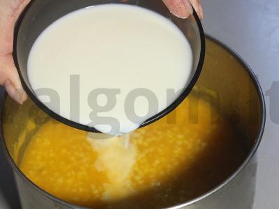 Pšenių košė su moliūgu pieno su razinomis Žingsnis 8