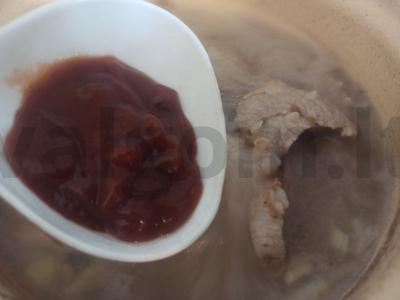 Aštrus grikių sriuba su pomidorų pasta Žingsnis 5