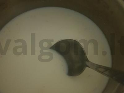 Skysta manų košė su kondensuotu pienu Žingsnis 3