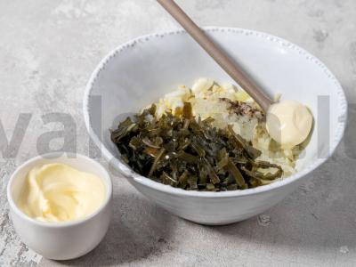 Salotos su jūros kopūstais ir kiaušiniu Žingsnis 7