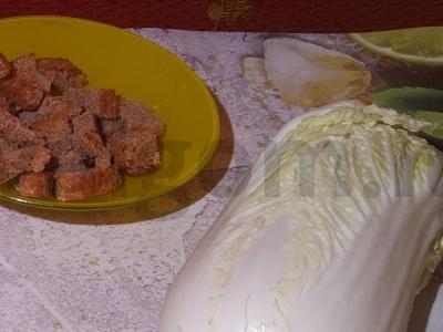 Salotas „Naujųjų metų švelnumas“ Žingsnis 1