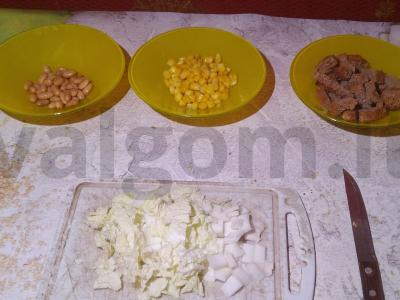 Salotas „Naujųjų metų švelnumas“ Žingsnis 2