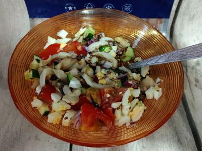 Salotas „Jūreivis“ su jūrų kokteiliu Žingsnis 4