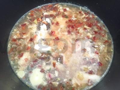 Tirštas itališkas sriuba vištienos sultinyje Žingsnis 4