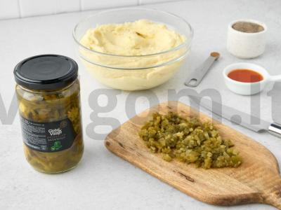 Oro bulvių košė su jalapeño žiedais Žingsnis 4