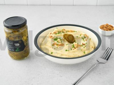 Oro bulvių košė su jalapeño žiedais pagrindine nuotrauka