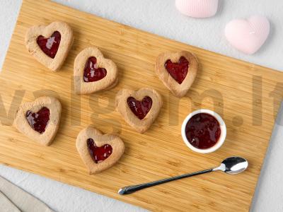 Sausainiai „Braškų širdelės“ Žingsnis 6