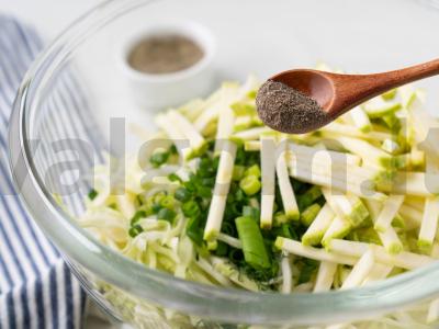 Šviežių daržovių salotos Žingsnis 8