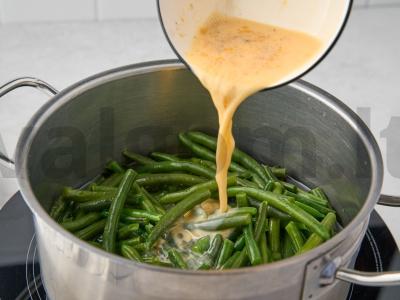 Žalioji pupelė su kiaušiniu Žingsnis 5