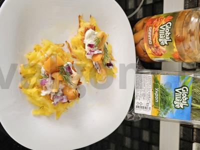 Bulvių blynai su marinuotais grybais Žingsnis 5