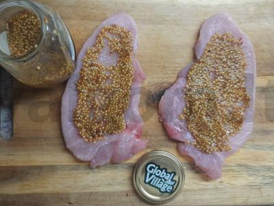 Kalakutienos krūtinėlės filė su prancūziška garstyčia ant grotelių Žingsnis 2