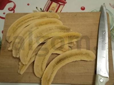 Blynai su keptu bananais ir cinamonu Žingsnis 4