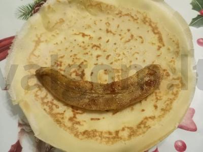 Blynai su keptu bananais ir cinamonu Žingsnis 7