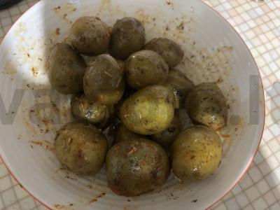 Kūdikių bulvės oro grilyje Žingsnis 5