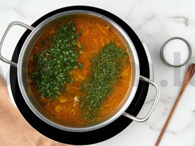 Pupelių ir salierų sriuba Žingsnis 7