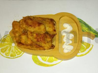 Vištienos stripsai ant keptuvės pagrindine nuotrauka