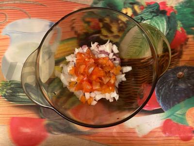 Patiekalas „Oelana“ su daržovėmis ir kiaulienos minkštimu Žingsnis 3