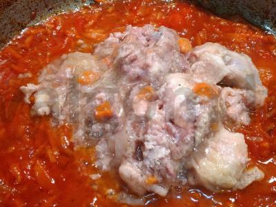 Skani makaronai su konservuotu vištiena Žingsnis 5