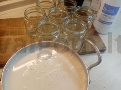 Namų jogurtas iš išrūgų pieno ir grietinėlės Žingsnis 6