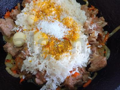 Jazminų ryžių plovas su jautiena ir česnaku Žingsnis 7