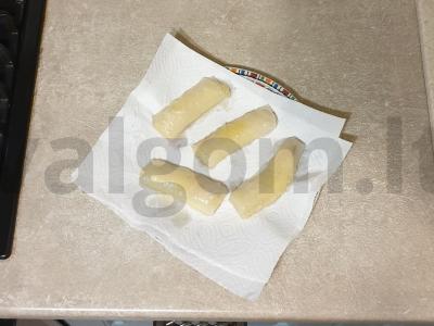 Kepti bananai ryžių popieriuje Žingsnis 7