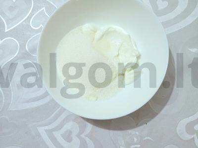 Skaniausias sausainis su termostatu jogurtu Žingsnis 1