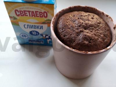 Puodelio pyragas su kakava Žingsnis 5