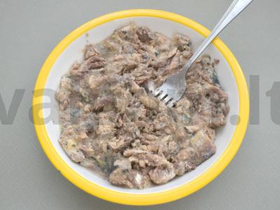Sluoksniuotas žuvies pyragas Žingsnis 3