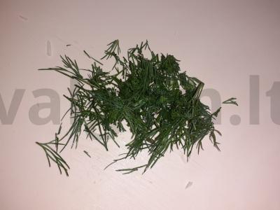 Kopūstų salotos su krapais ir sezamo sėklomis Žingsnis 2