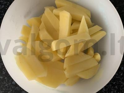 Cukinijos su jauna pupelių ir bulvėmis Žingsnis 2