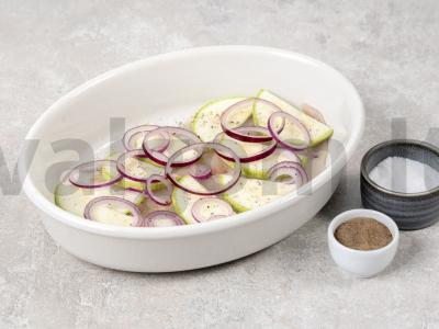 Menkių filė su sūriu, cukinijomis ir česnaku Žingsnis 2