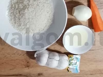 Birus ryžiai su daržovėmis vakarienei Žingsnis 1