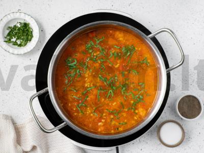 Raudonos lęšiai su vištiena Žingsnis 7