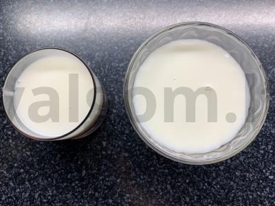 Dviejų sluoksnių želė su vyšnių sultimis ir pienu Žingsnis 5