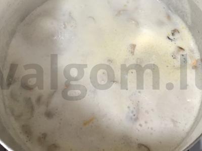 Grybų sriuba-pyragas su grietinėlėmis Žingsnis 5
