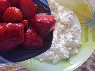 Vanilinis varškės sūris su braškėmis Žingsnis 3