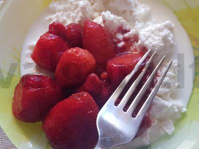 Vanilinis varškės sūris su braškėmis Žingsnis 4