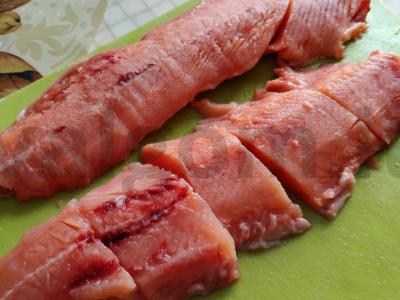 Lašiša „Afroditė“ su sūriu ir grybais Žingsnis 1