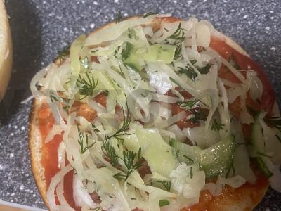 Karštas burgeris su vištienos šlaunelių filė Žingsnis 2