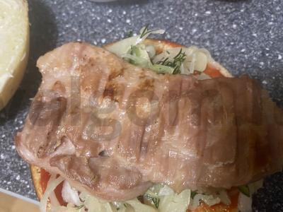 Karštas burgeris su vištienos šlaunelių filė Žingsnis 3