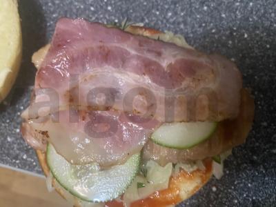 Karštas burgeris su vištienos šlaunelių filė Žingsnis 6