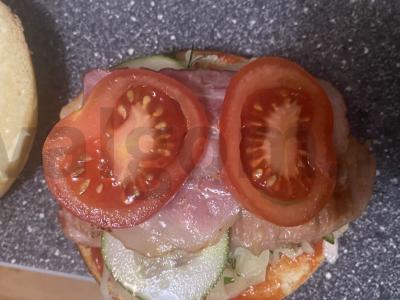 Karštas burgeris su vištienos šlaunelių filė Žingsnis 7