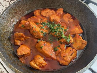 Čachohbili su vištienos filė Žingsnis 5