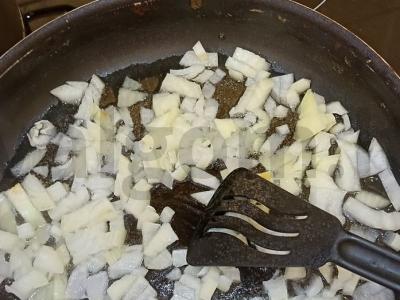 Kalakutienos, pomidorų ir morkų troškinys Žingsnis 2