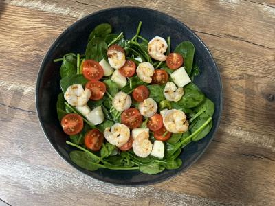 Šiltas salotas su krevetėmis ir kriaušėmis Žingsnis 8