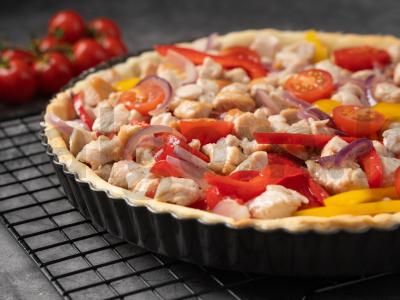 Kiaušinių pyragas su kalakutiena Žingsnis 6